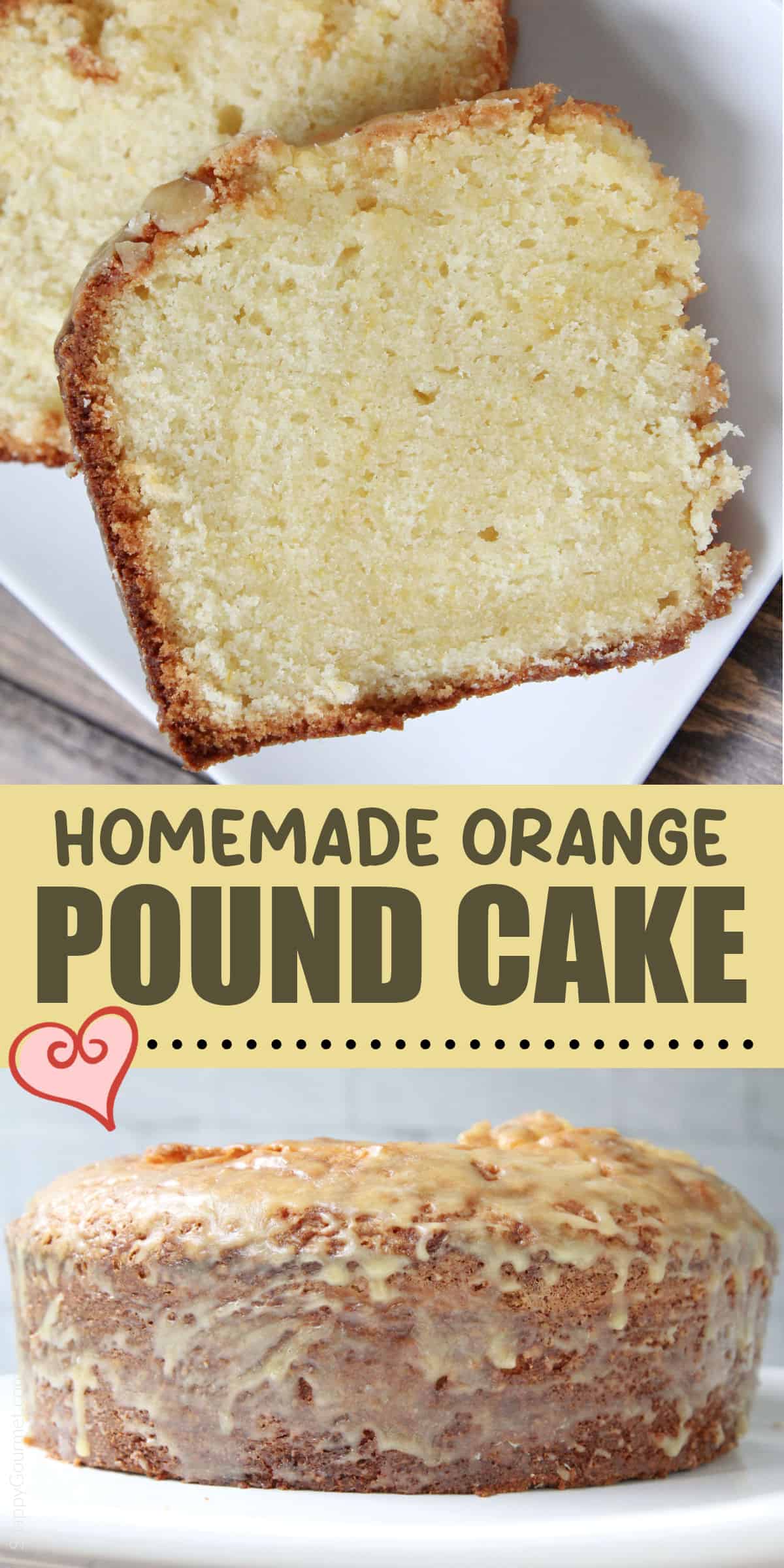 collage of Orange Pound Cake