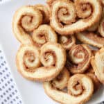 Palmiers on plate