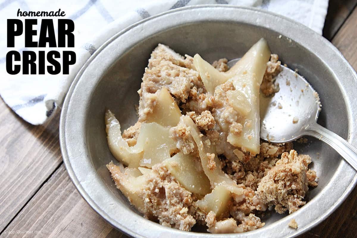 Pear Crisp in bowl