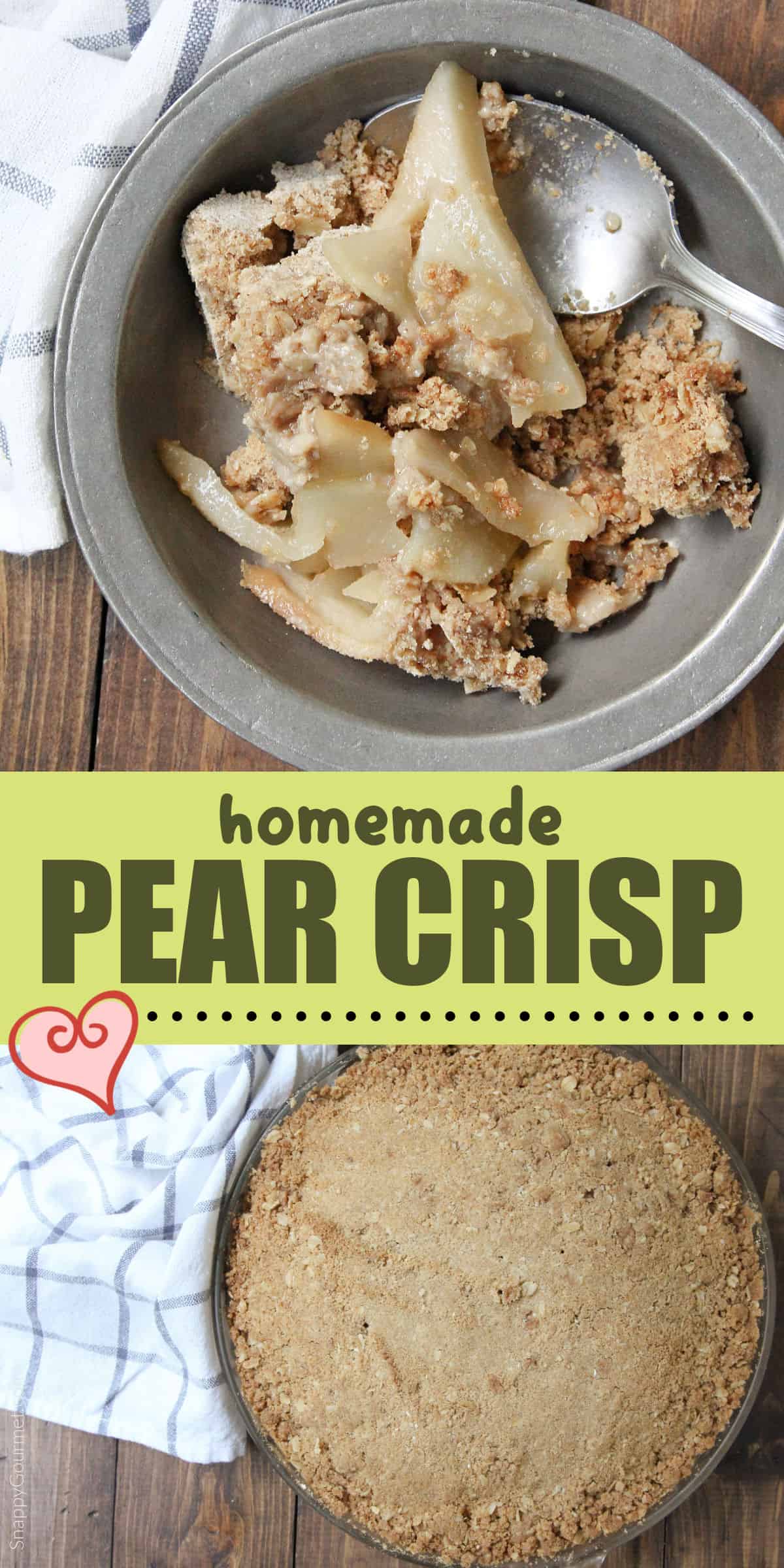 collage of Pear Crisp