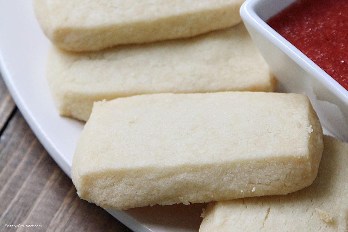 closeup of Shortbread Cookie Sticks