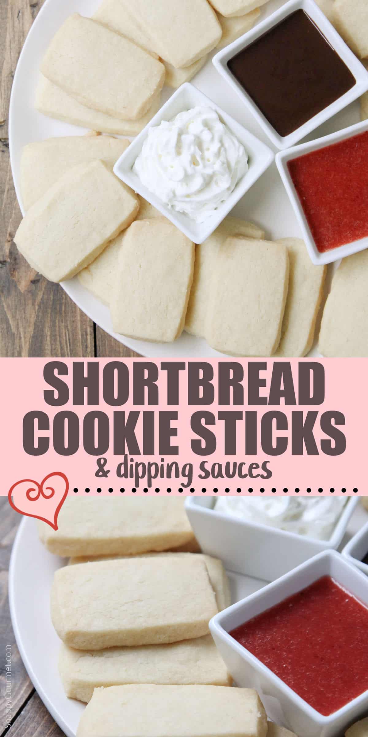 collage of Shortbread Cookie Sticks