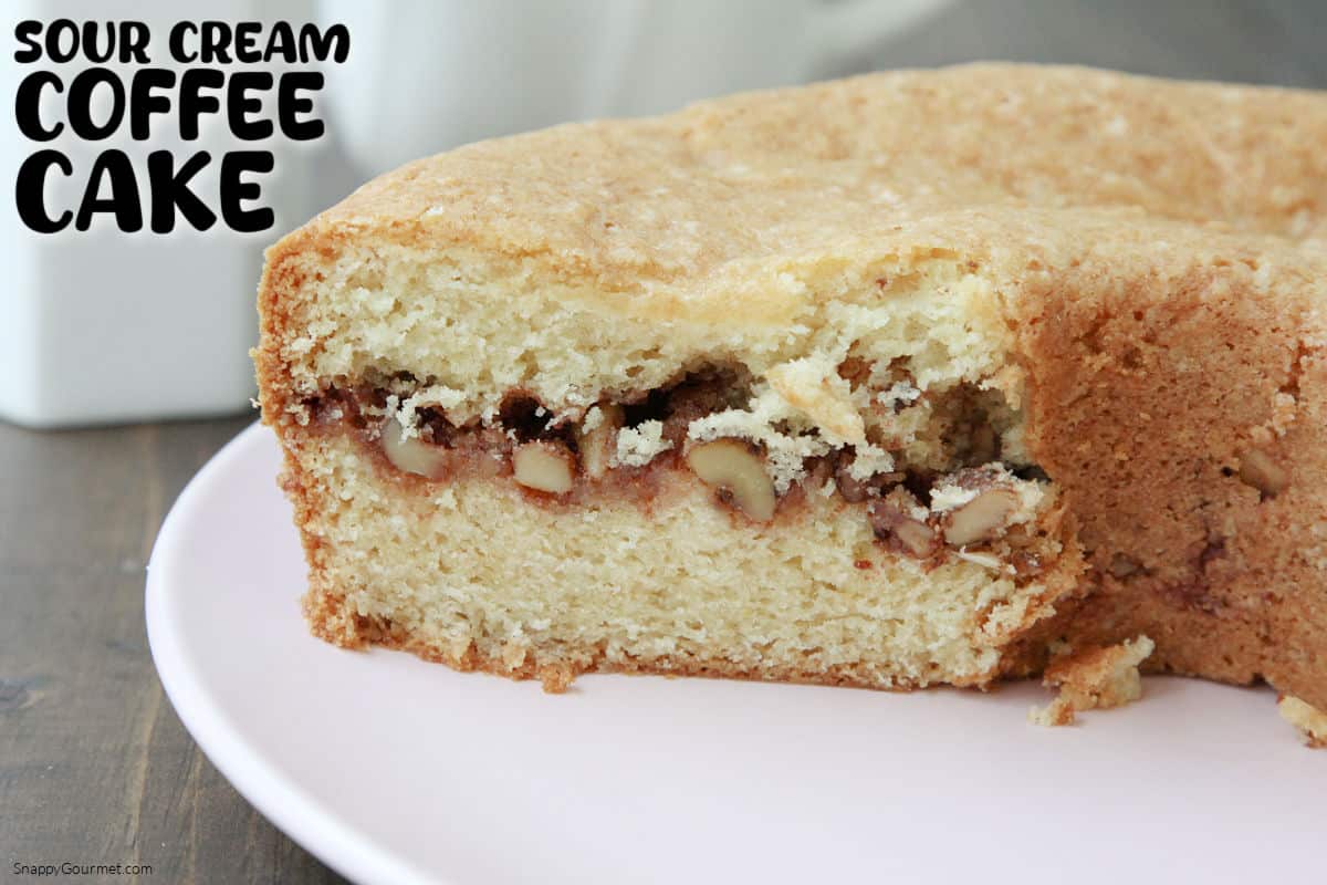 Sour Cream Coffee Cake on plate