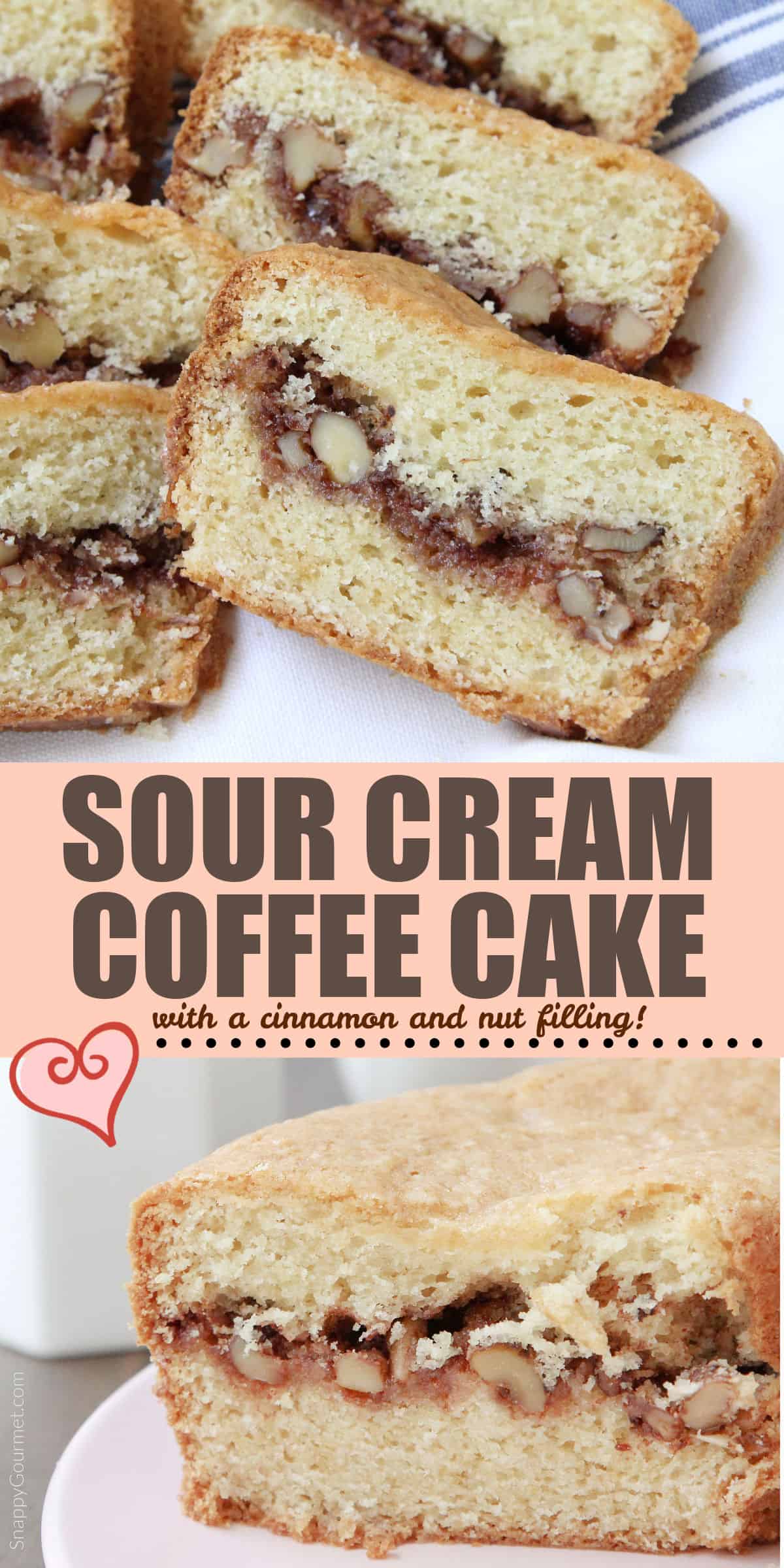collage of Sour Cream Coffee Cake