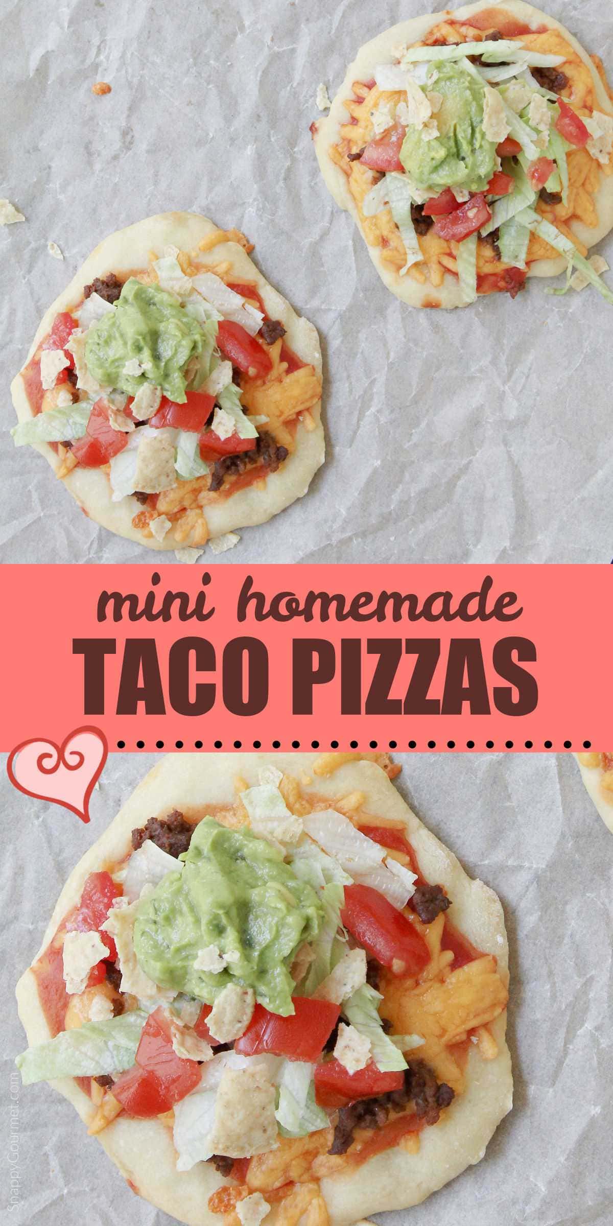 Taco Pizzas collage of Taco Pizzas
