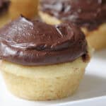 Vanilla Cupcake on cake stand