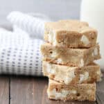stack of White Chocolate Blondies