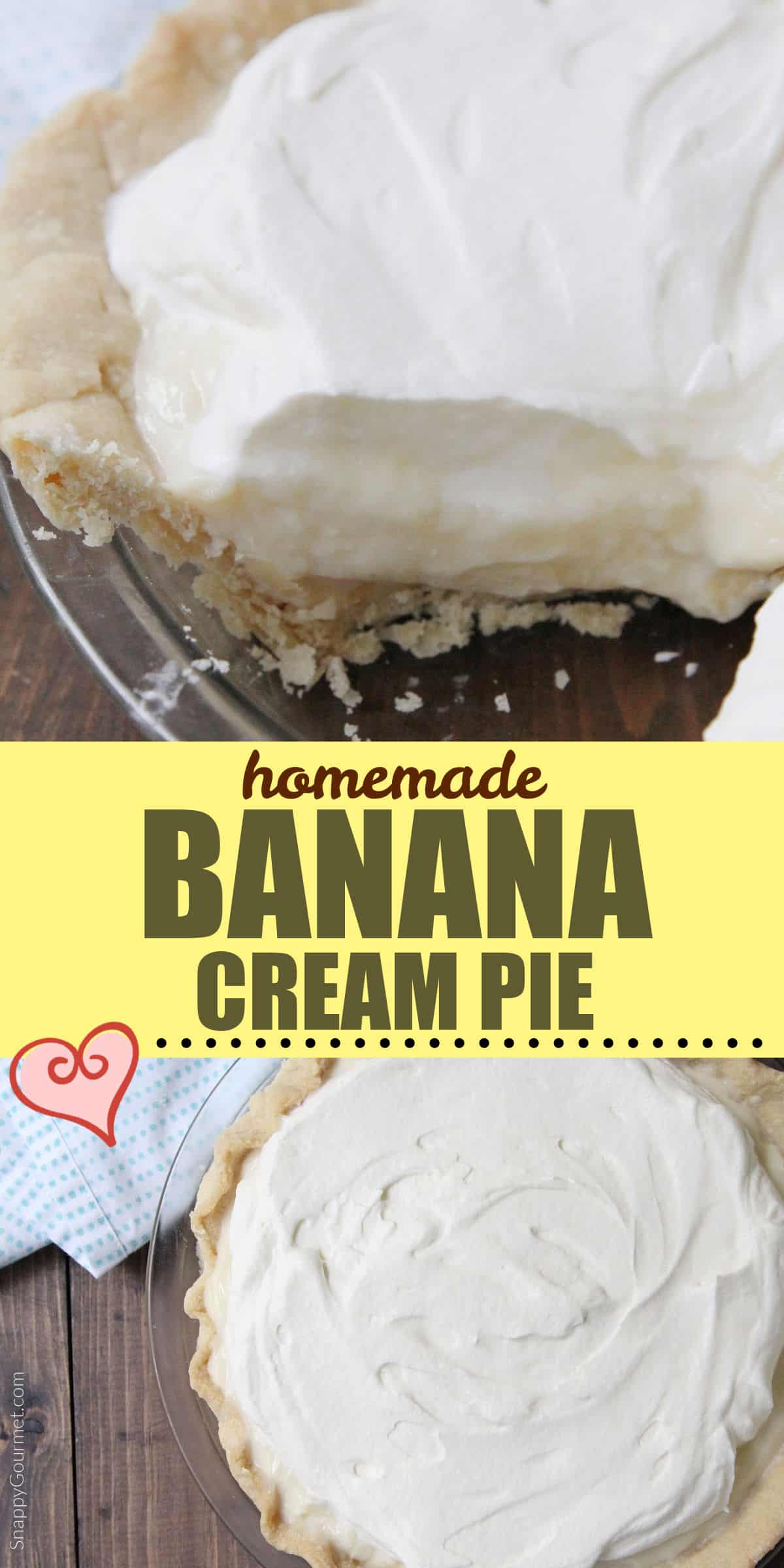 Banana Cream Pie collage of Banana Cream Pie