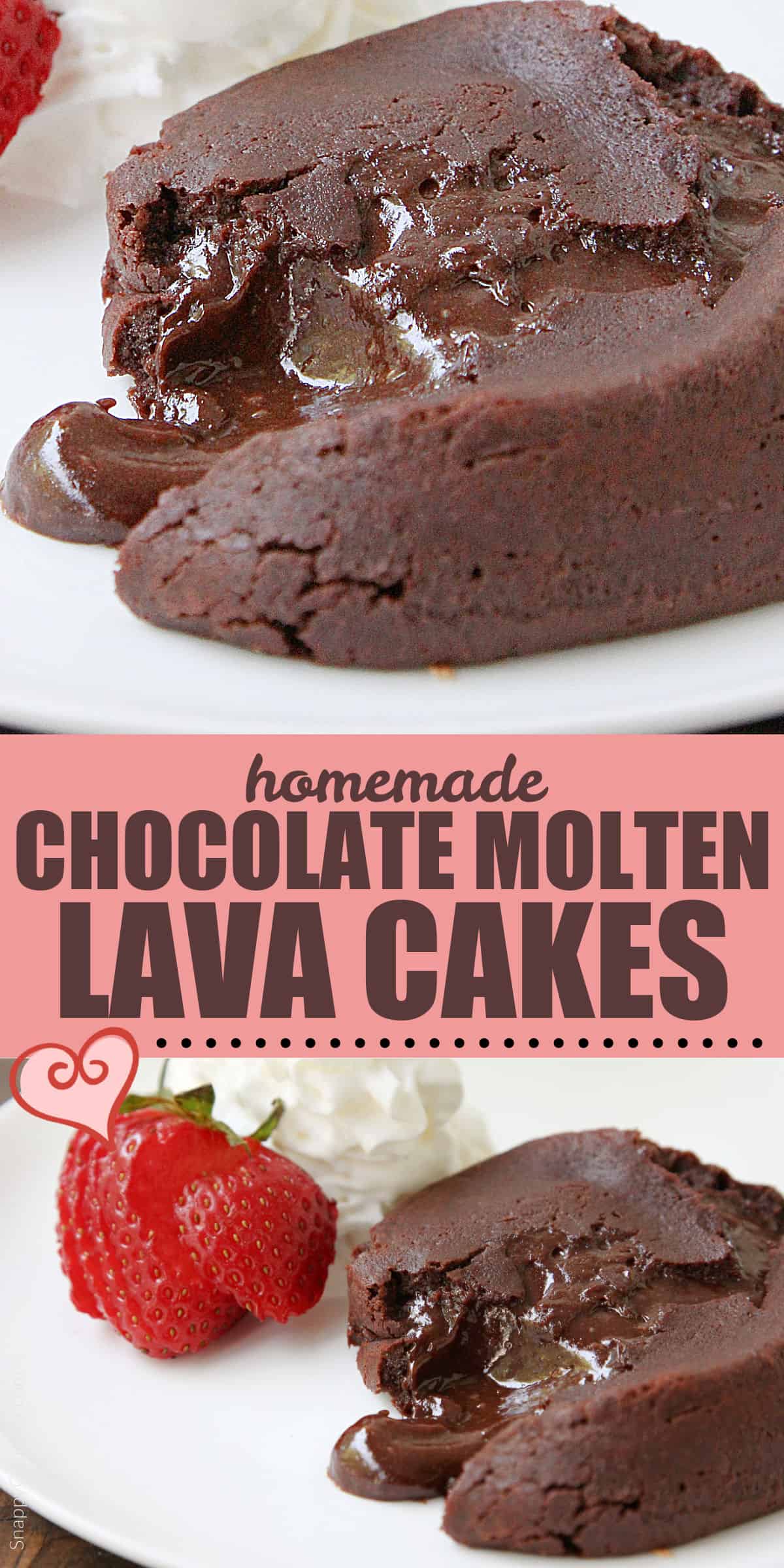 collage of Chocolate Molten Lava Cake