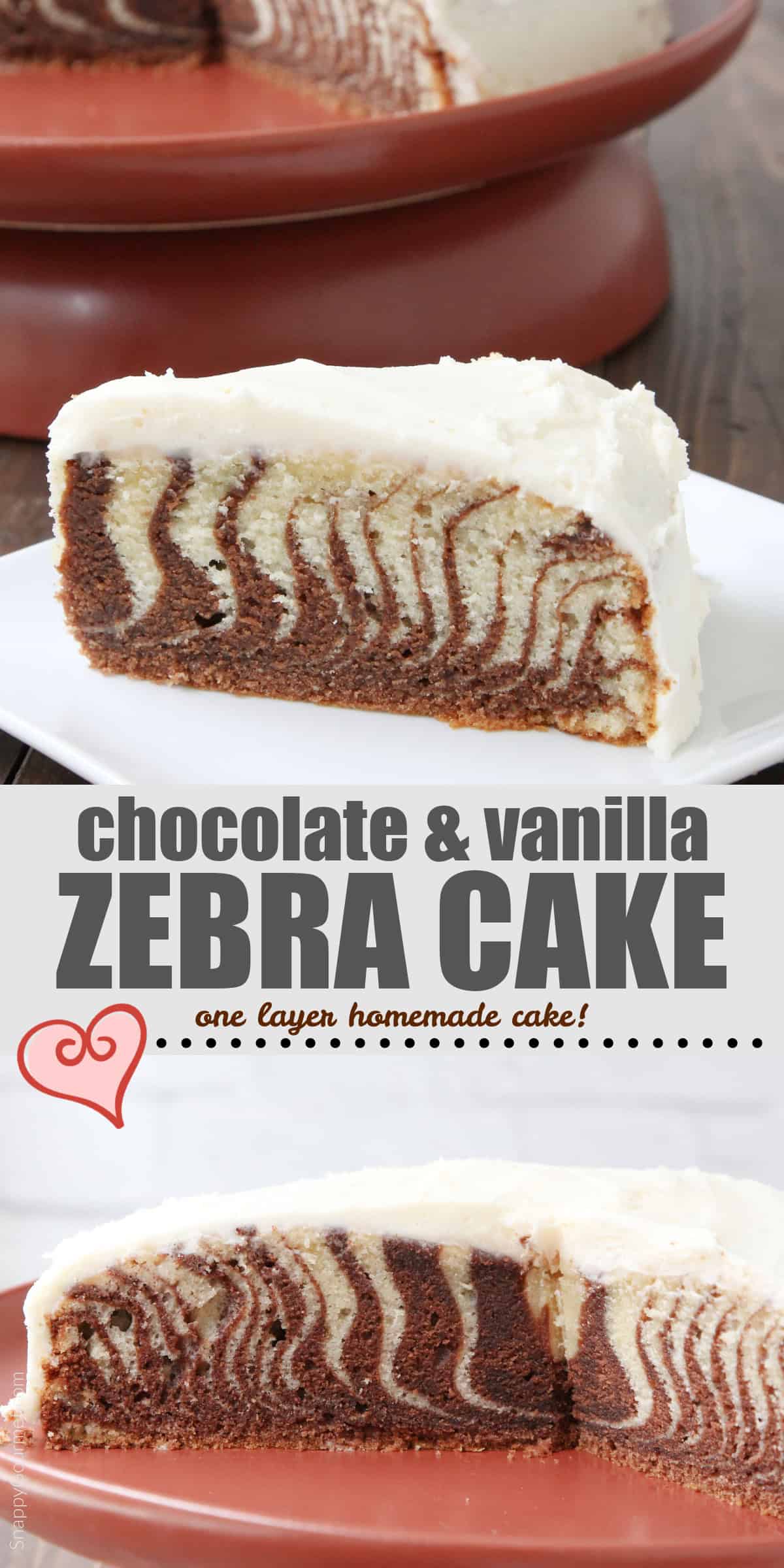 collage of Zebra Cake
