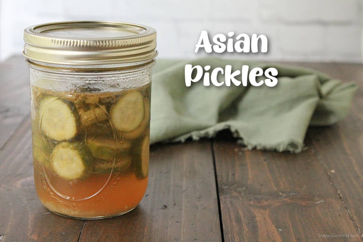 Asian Pickles mason jar of Asian Pickles