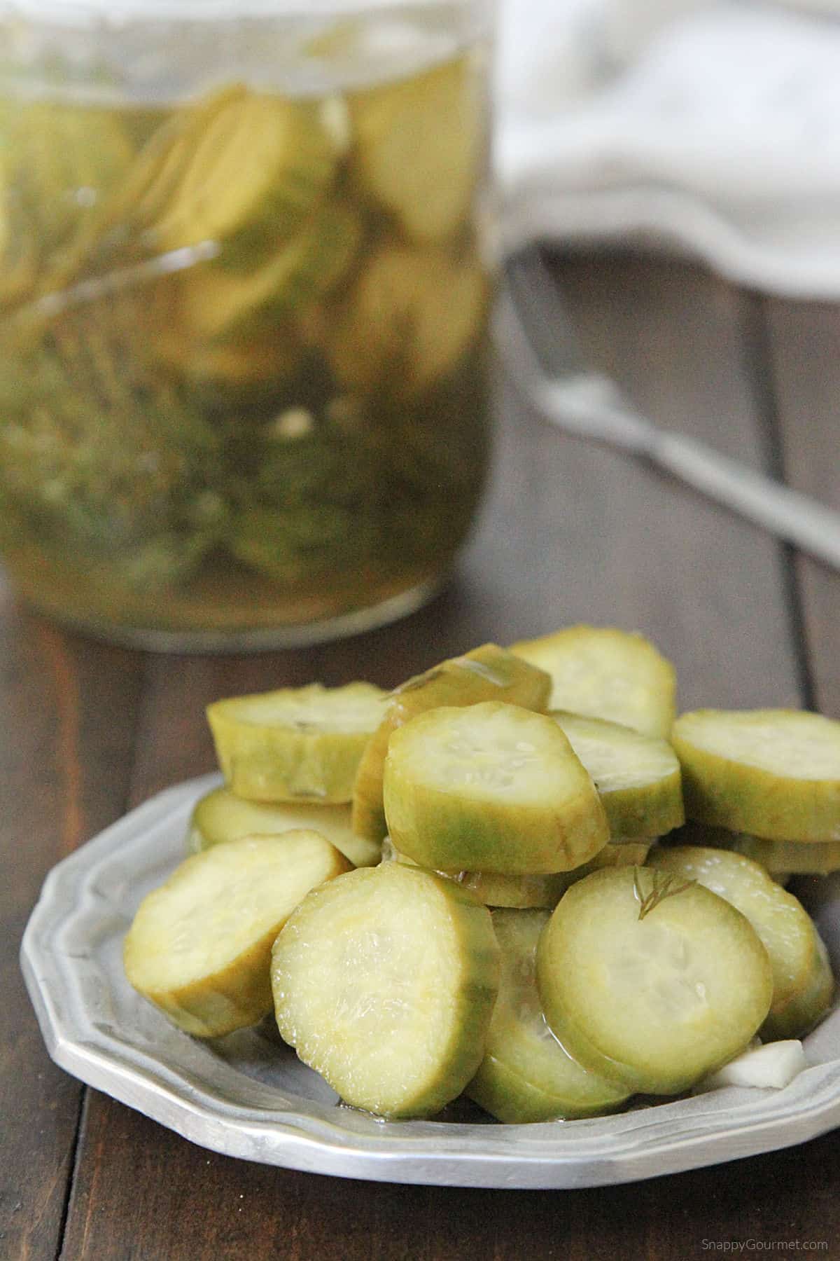 Beer Pickles Beer Pickles on small plate