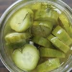 Beer Pickles in mason jar