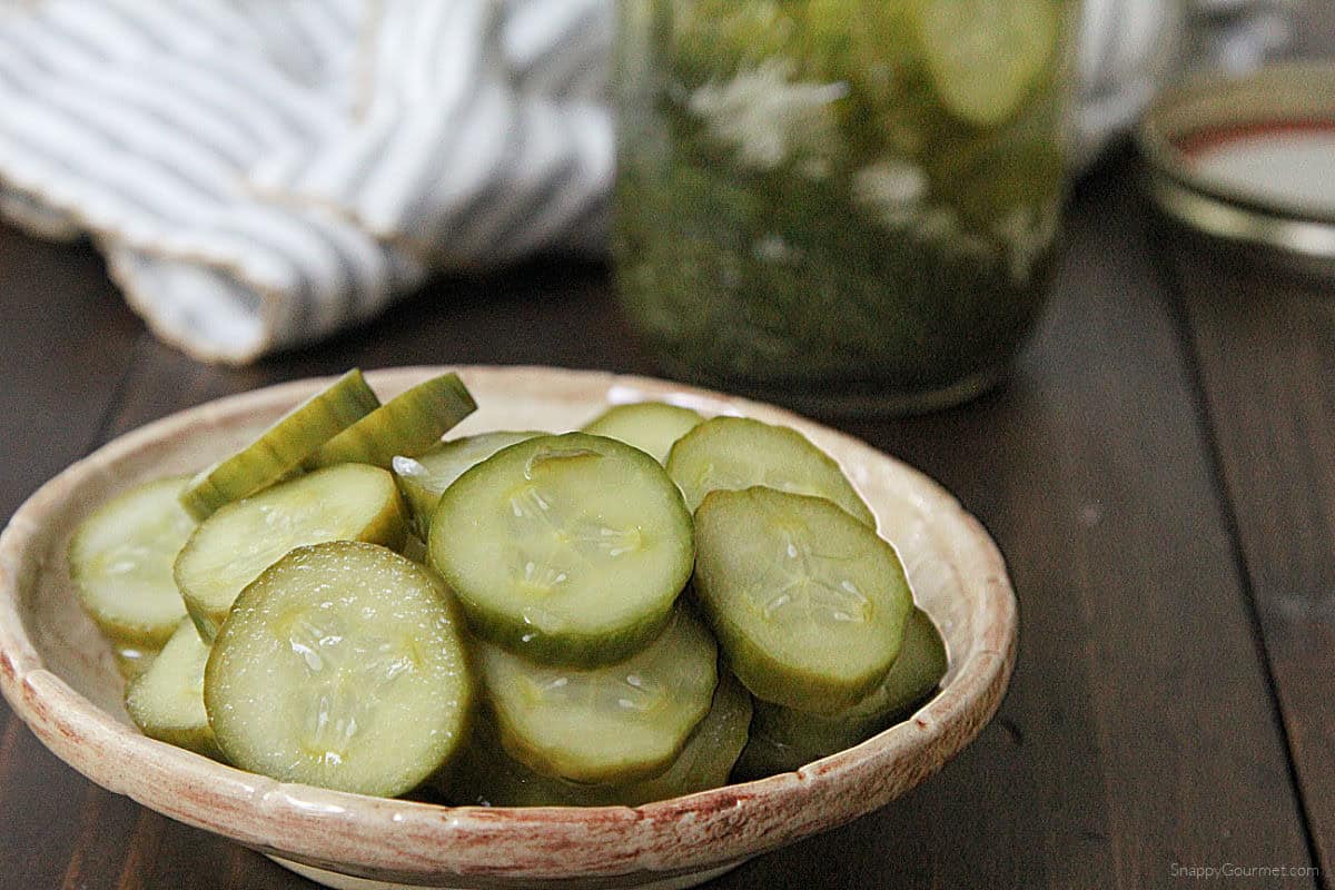 Garlic Pickles bowl of Garlic Pickles