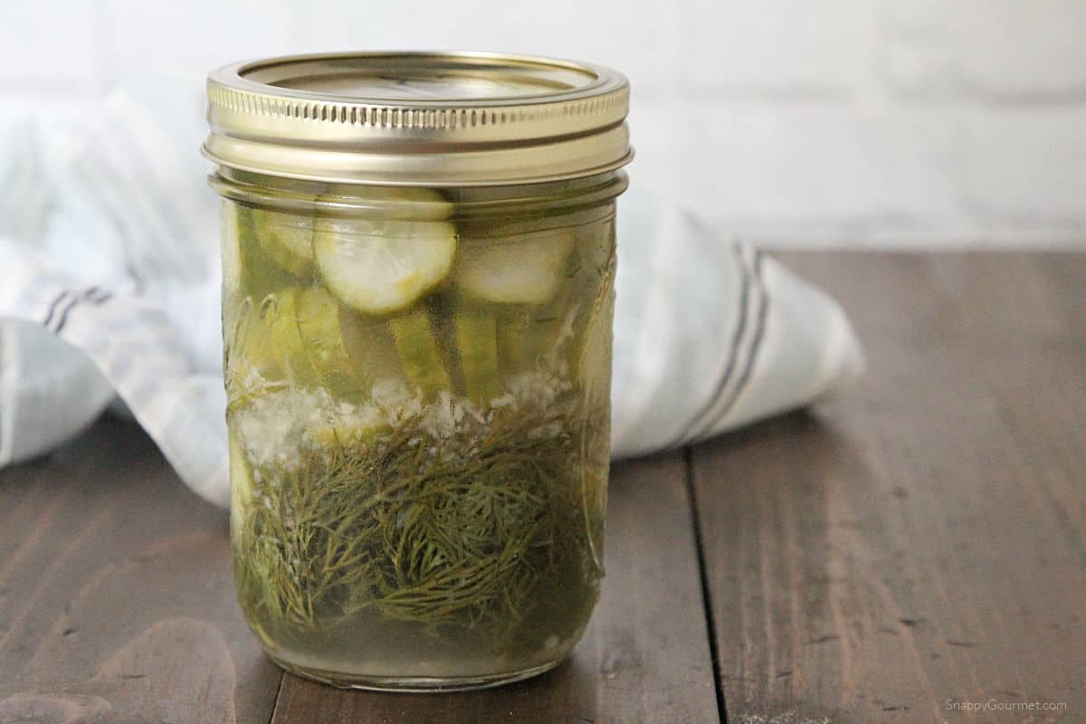 Horseradish Pickles mason jar of Horseradish Pickles