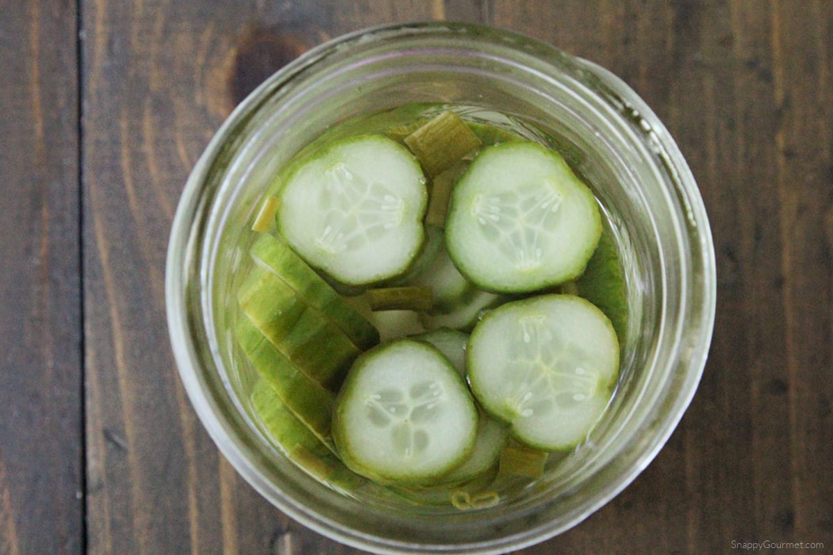 Japanese Pickles in mason jar