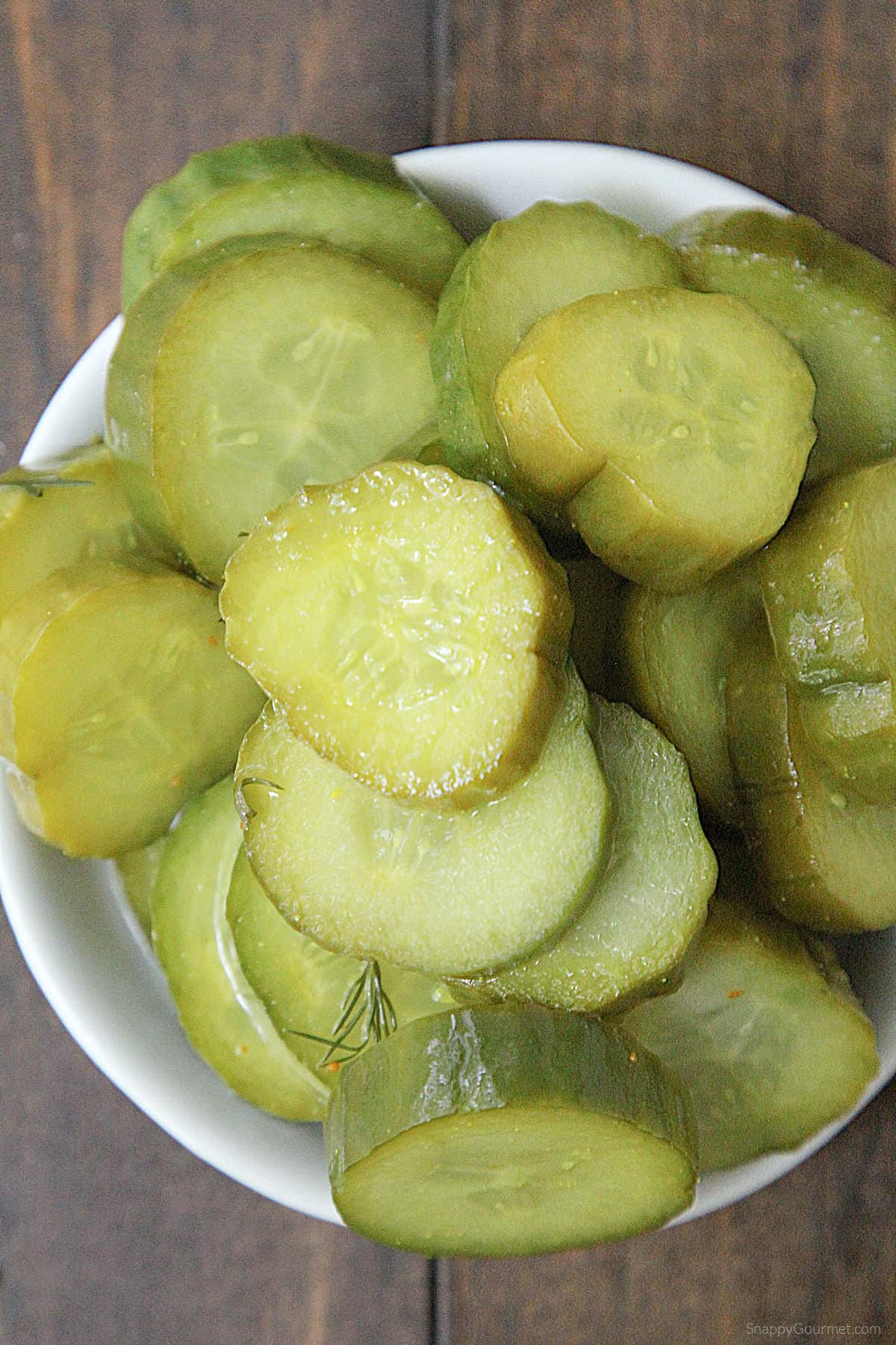 Mustard Pickles Mustard Pickles in small bowl