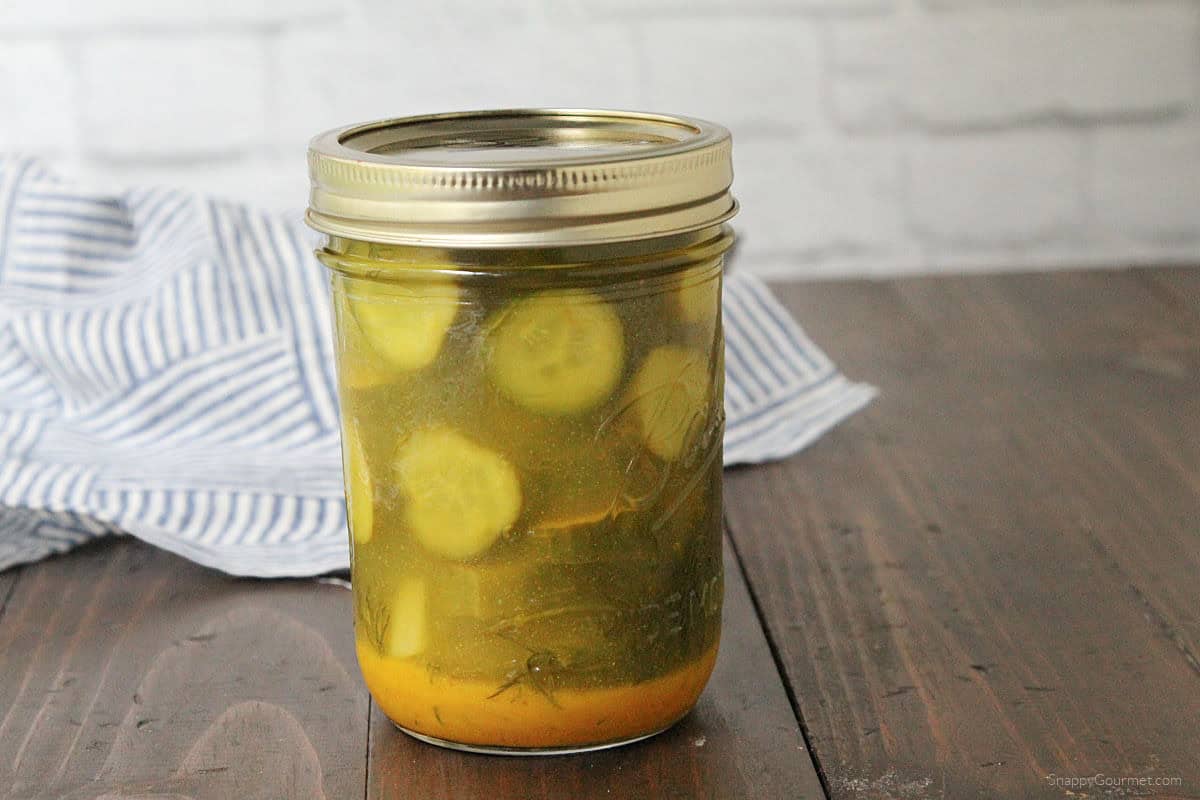 Mustard Pickles Mustard Pickles in mason jar