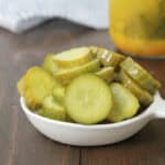 small bowl of Mustard Pickles