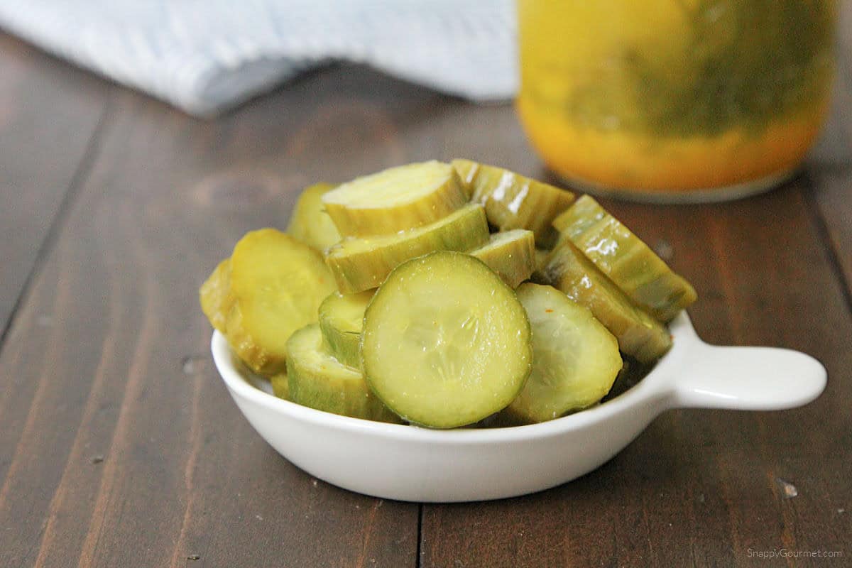Mustard Pickles small bowl of Mustard Pickles