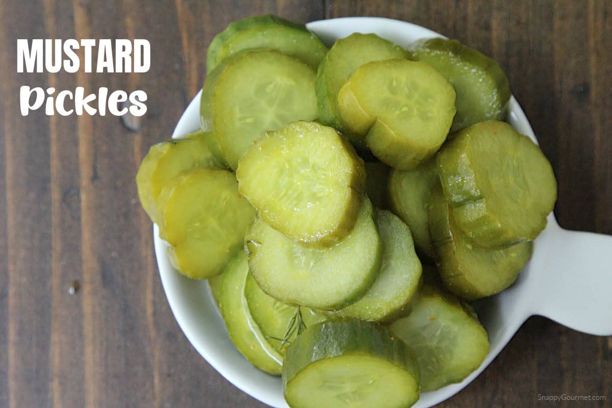 Mustard Pickles small bowl of Mustard Pickles