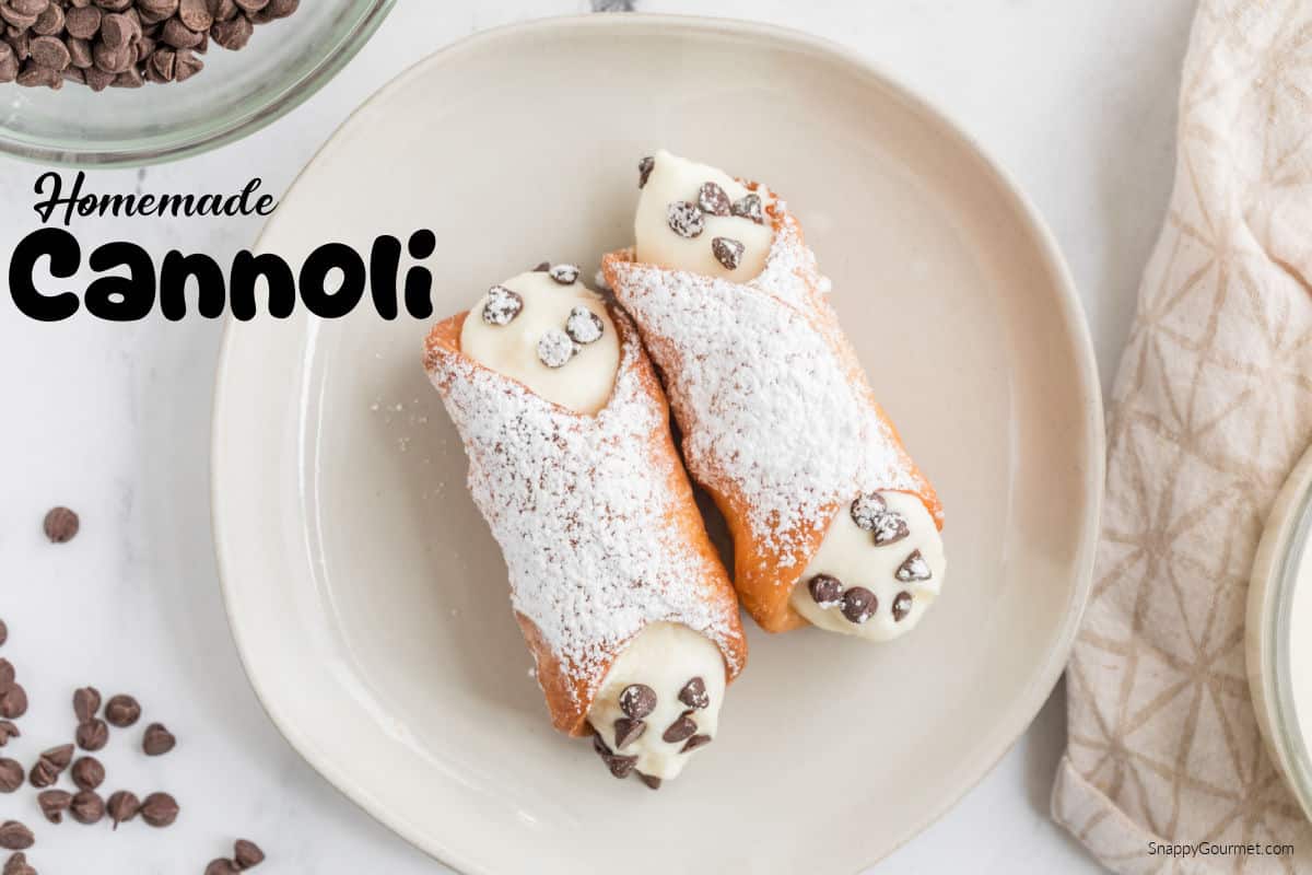 cannoli homemade cannoli on plate
