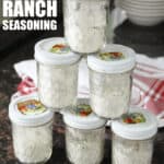 Homemade Ranch Seasoning in mason jars