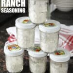 Homemade Ranch Seasoning in mason jars